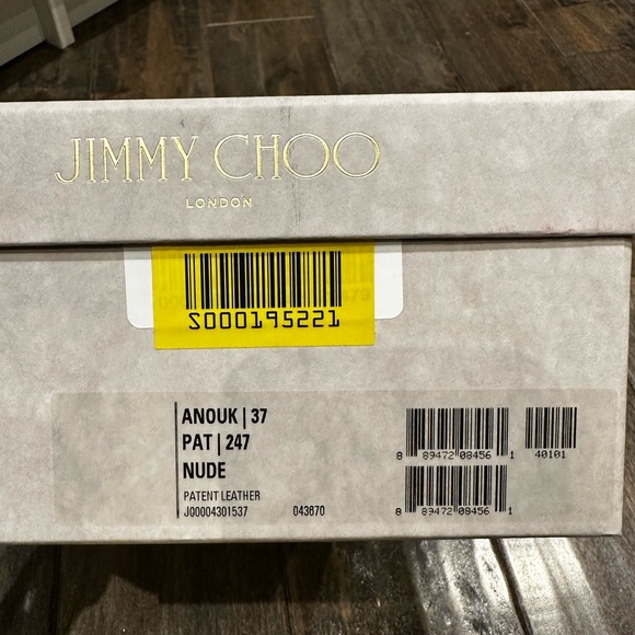 Jimmy Choo Nude Patent Anouk Pointed Toe Pumps Size 37 - Picture 4 of 7